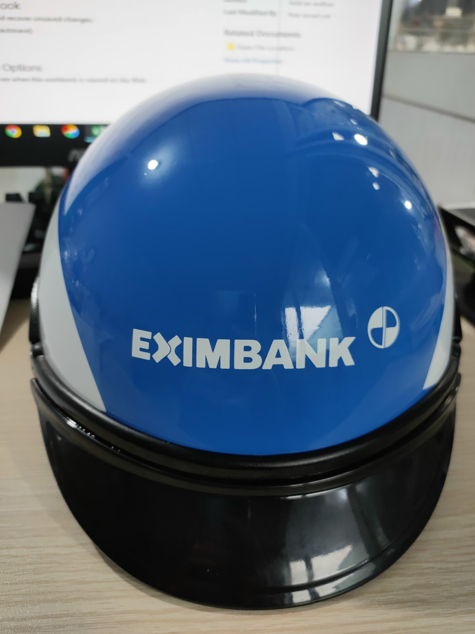 Mủ bảo hiểm quảng cáo ngân hàng Eximbank- mẫu MF2M