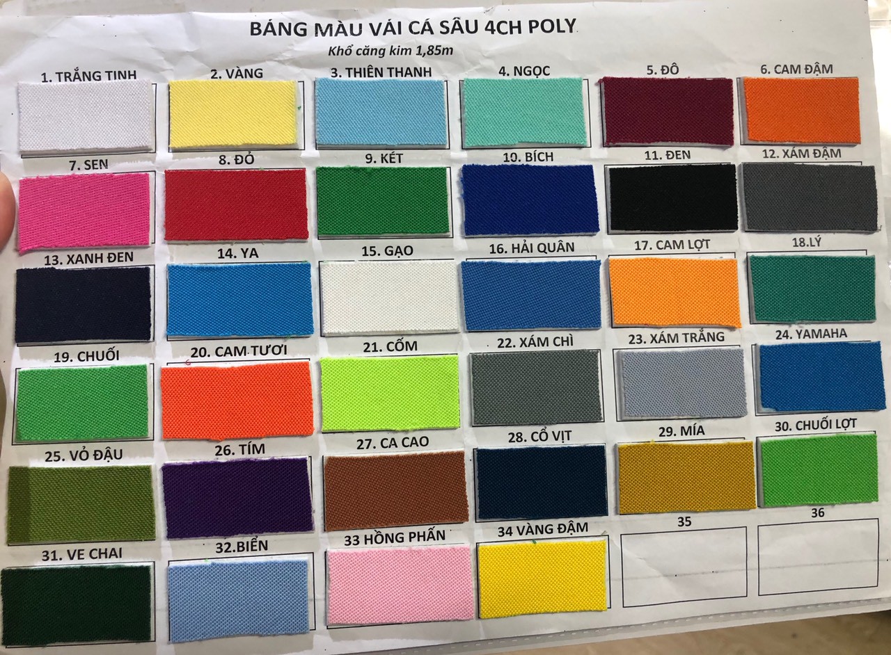 bảng màu cá sấu 4 chiều poly