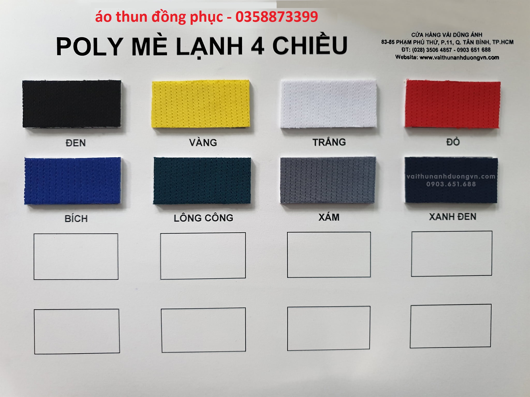 bảng màu poly mè lạnh 4 chiều